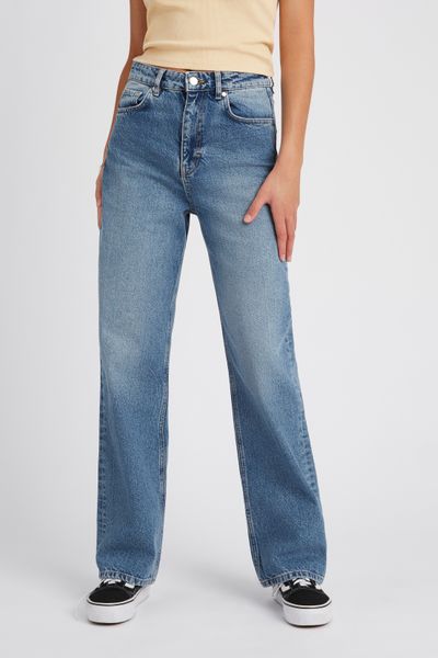 Jean straight taille haute
