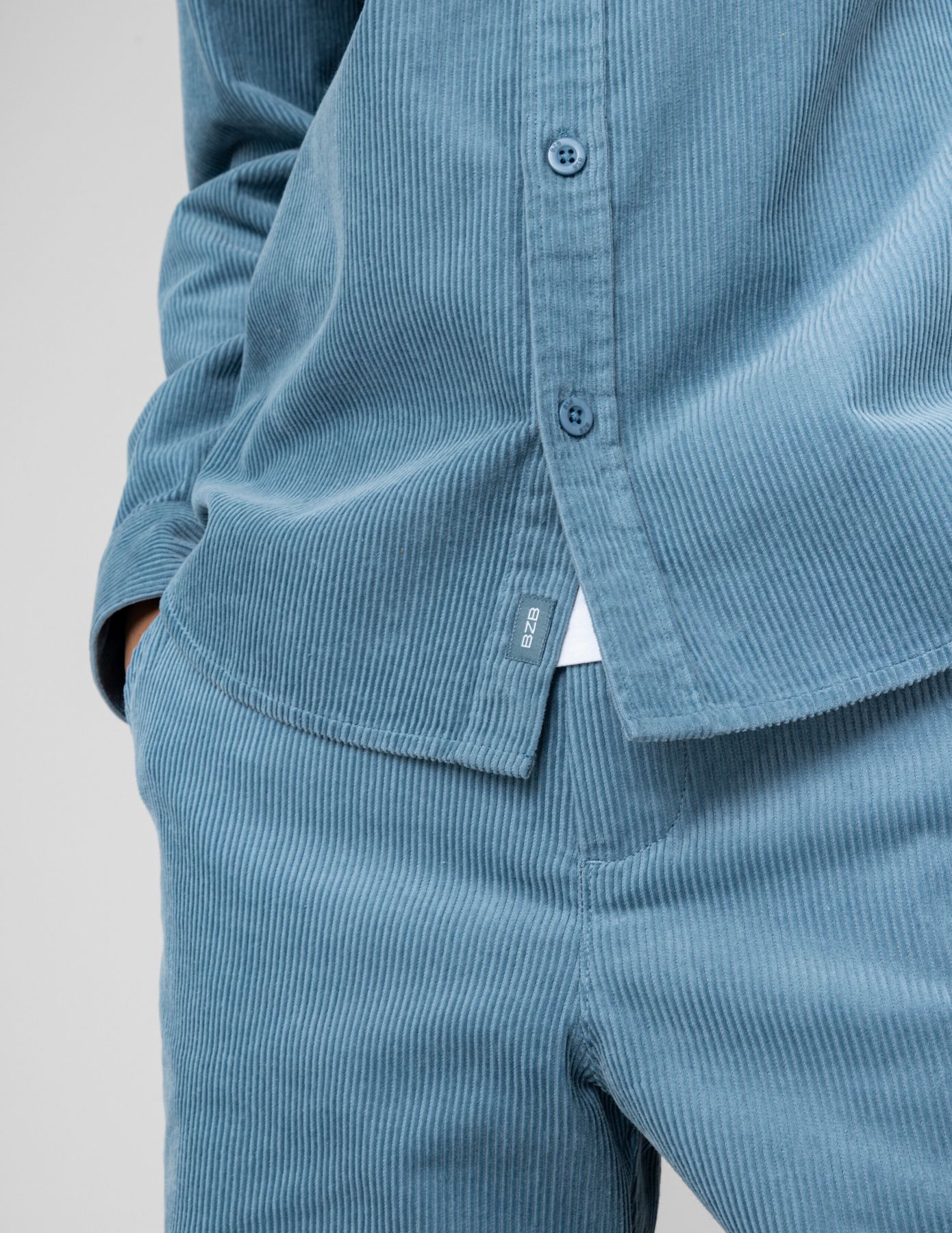 Chemise droite en velours