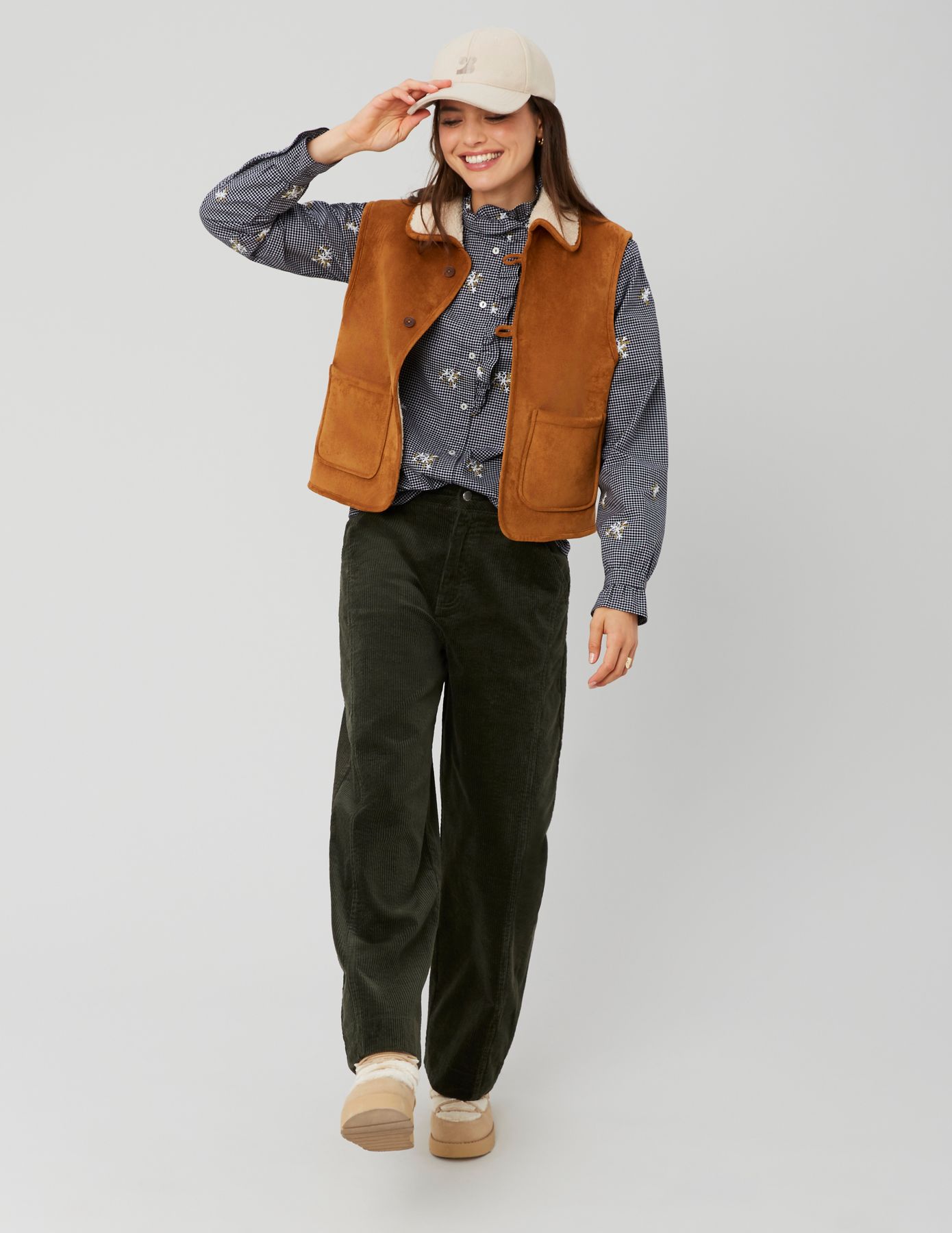 Chemise &agrave; carreaux brod&eacute;e