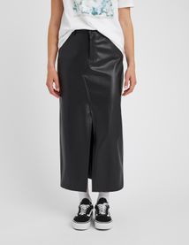 Jupe longue tissu enduit