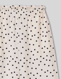 Pantalon fluide &agrave; pois