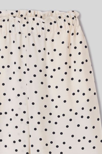 Pantalon fluide &agrave; pois