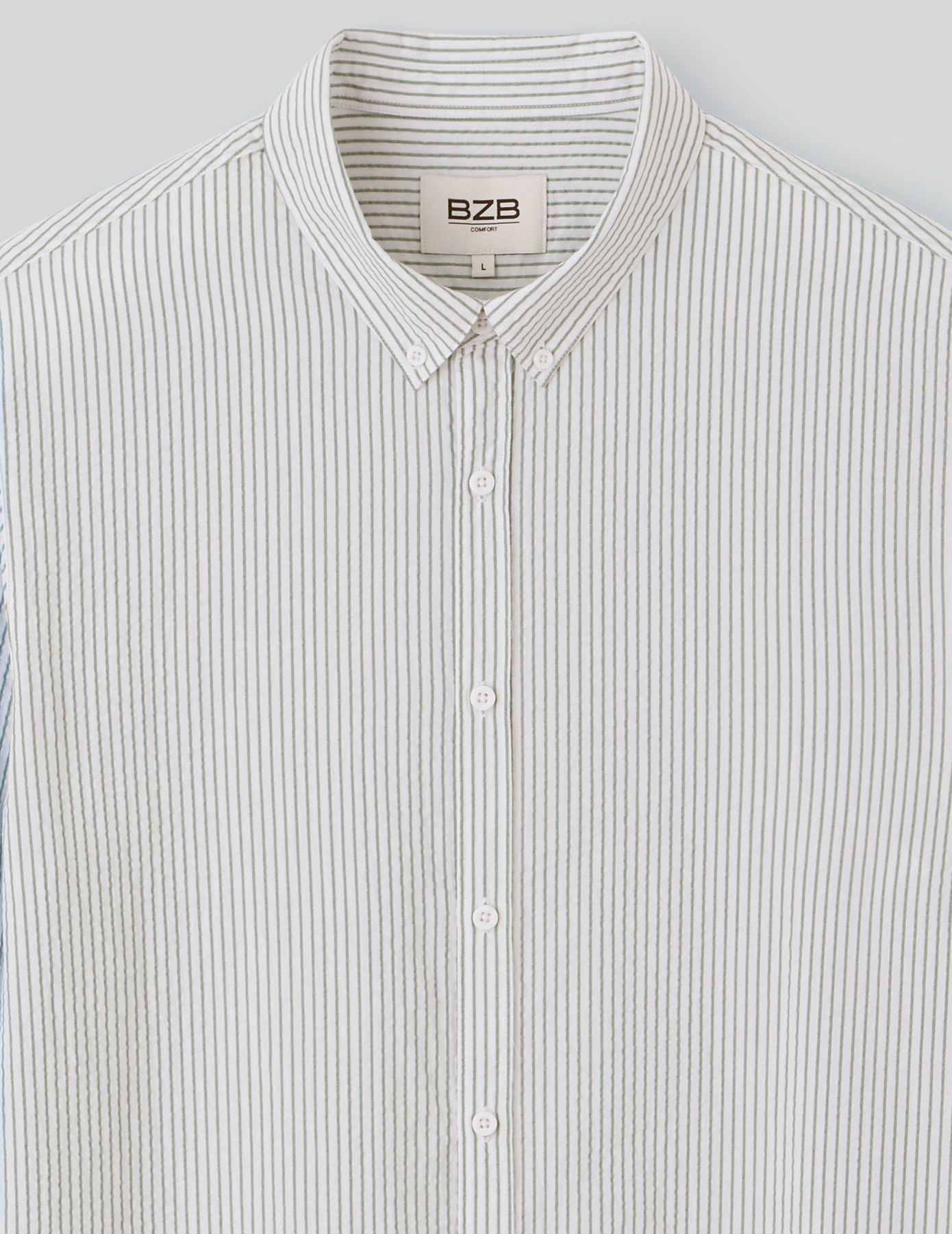 Chemise seersucker rayée
