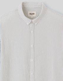 Chemise seersucker rayée