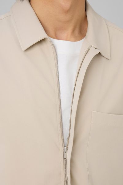 Chemise zipp&eacute;e manches courtes