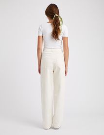 Pantalon straight velours