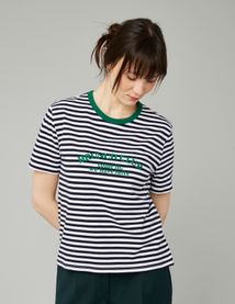 T-shirt rayé brodé