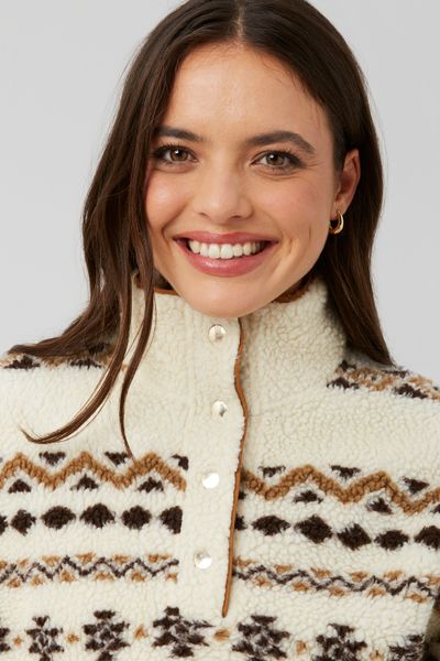 Sweat sherpa imprimé