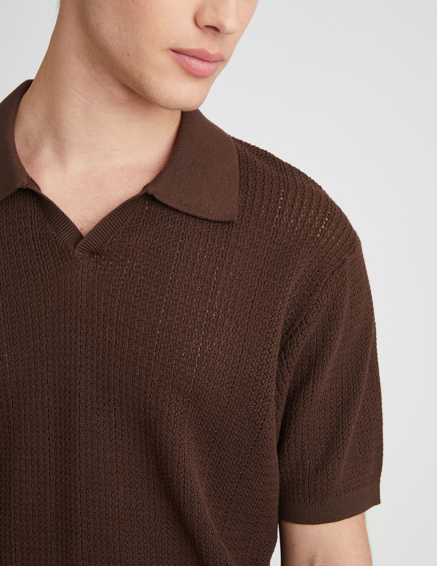 Polo maille ajourée