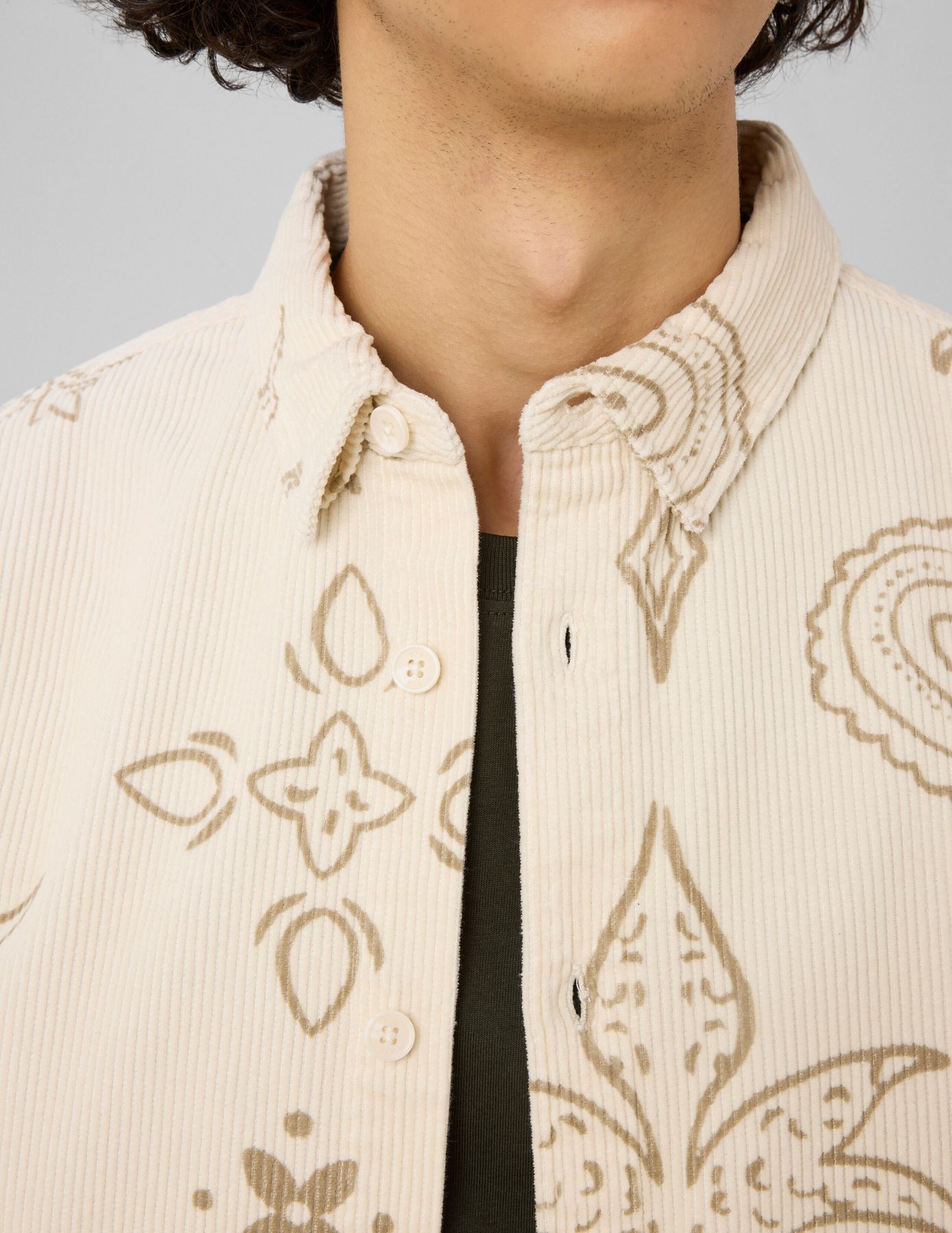 Chemise imprim&eacute;e en velours