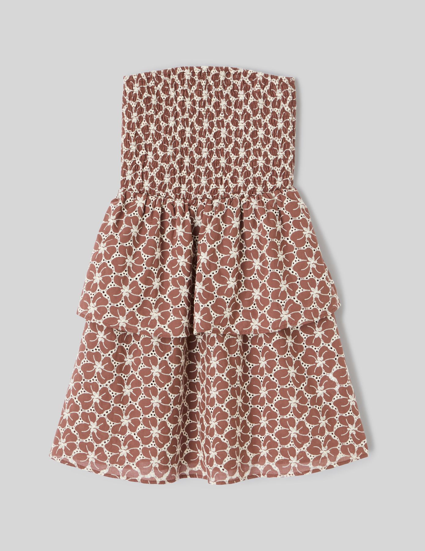 Robe bustier en broderie anglaise