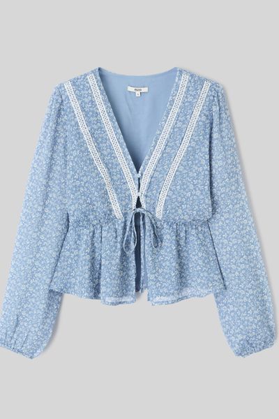 Blouse en voile imprimée