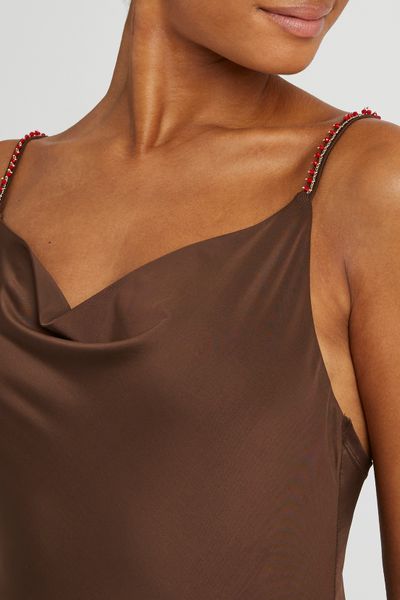 Robe longue col b&eacute;nitier