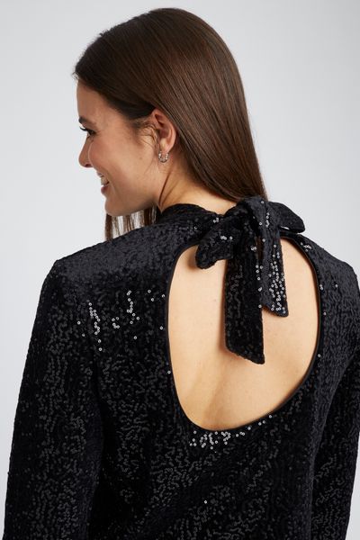 T-shirt dos nu à sequins