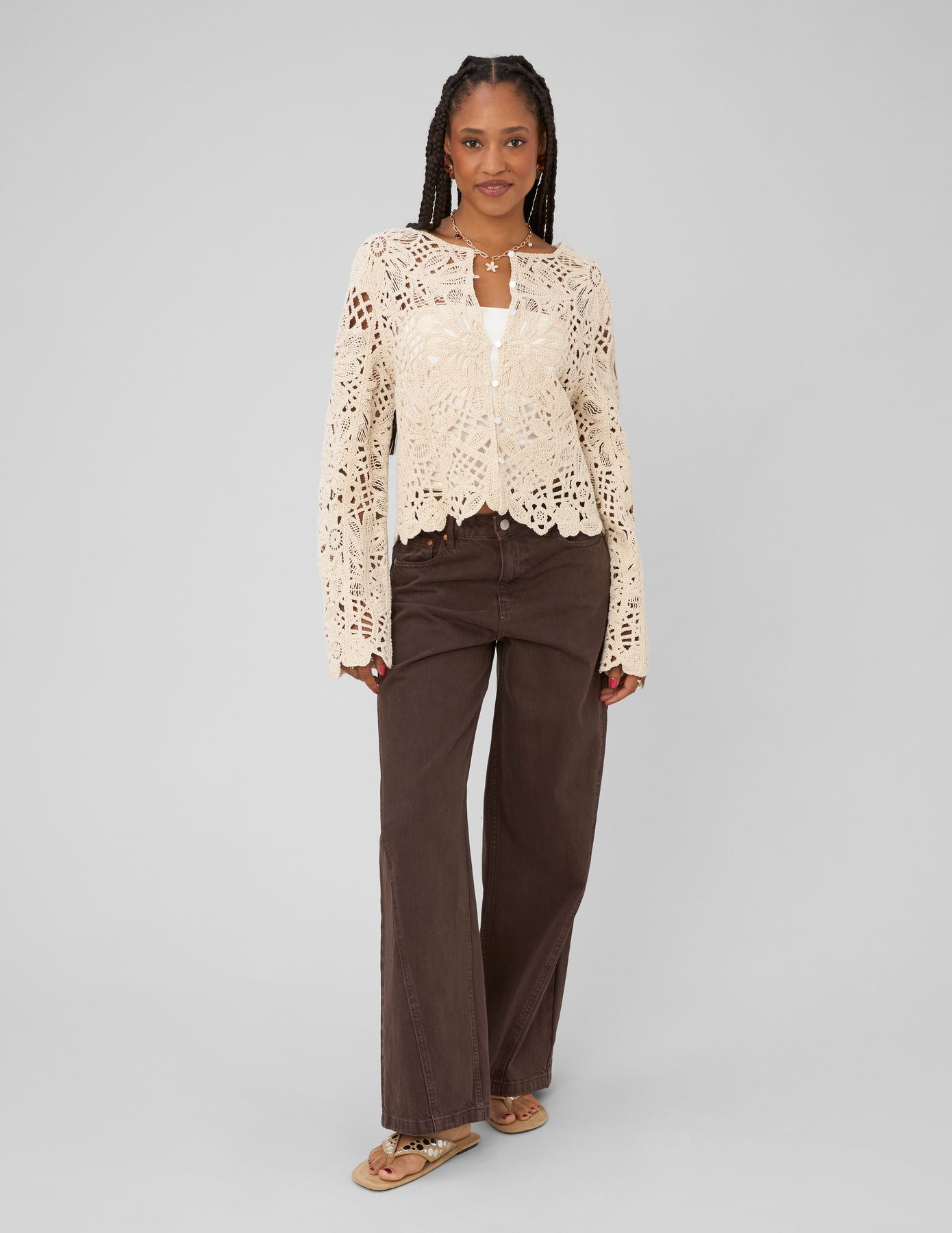 Veste crochet ajour&eacute;