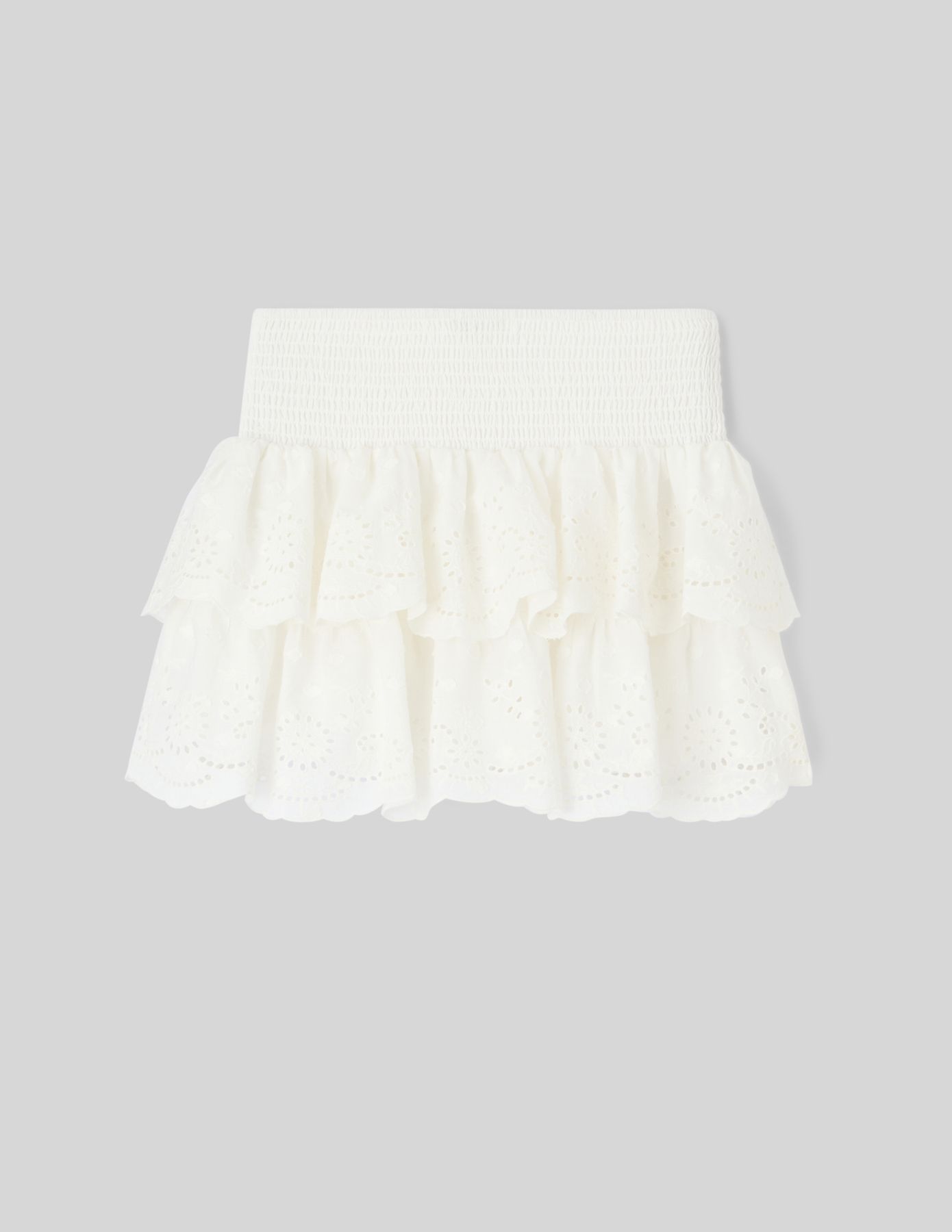 Jupe courte broderie anglaise