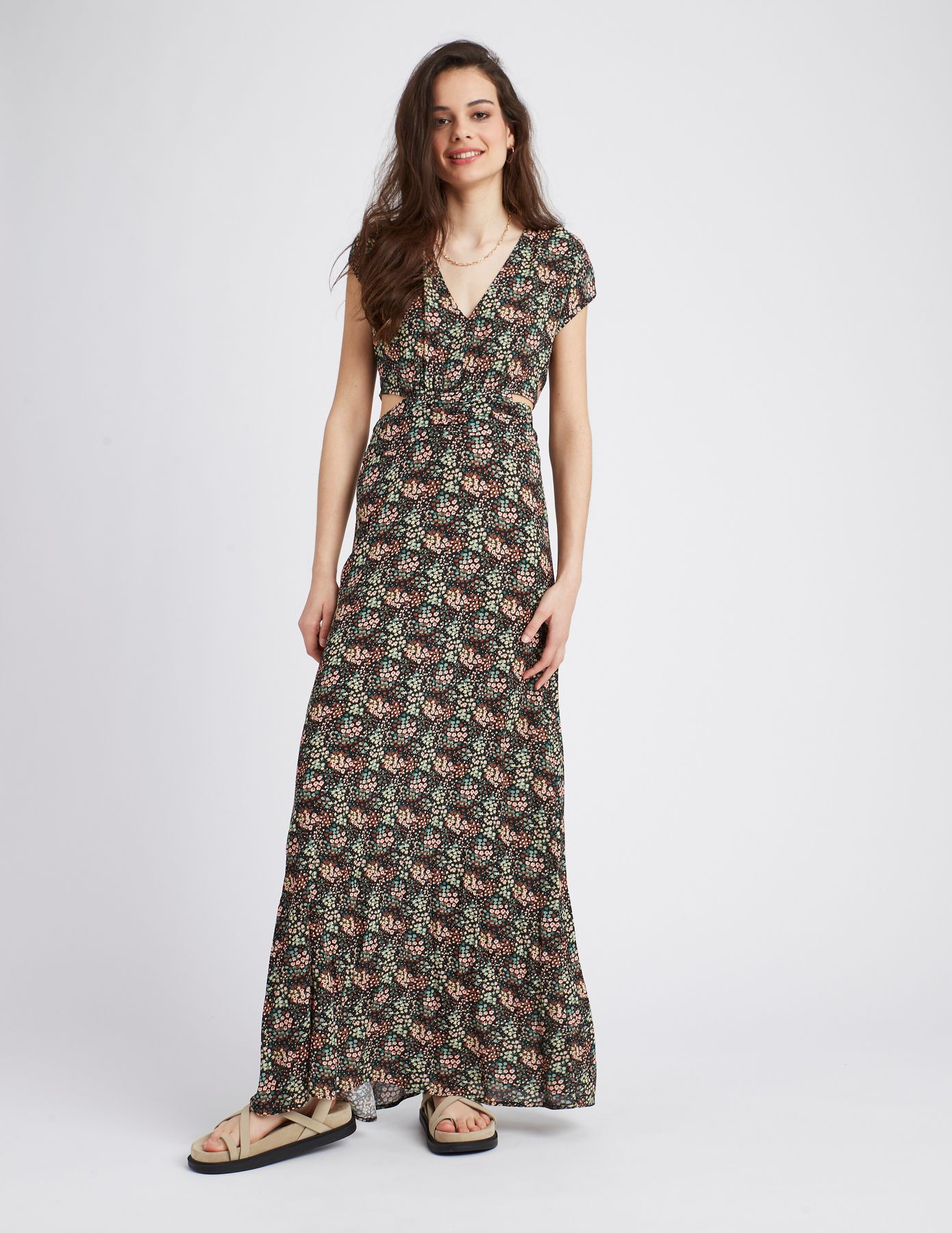 Robe longue imprimée