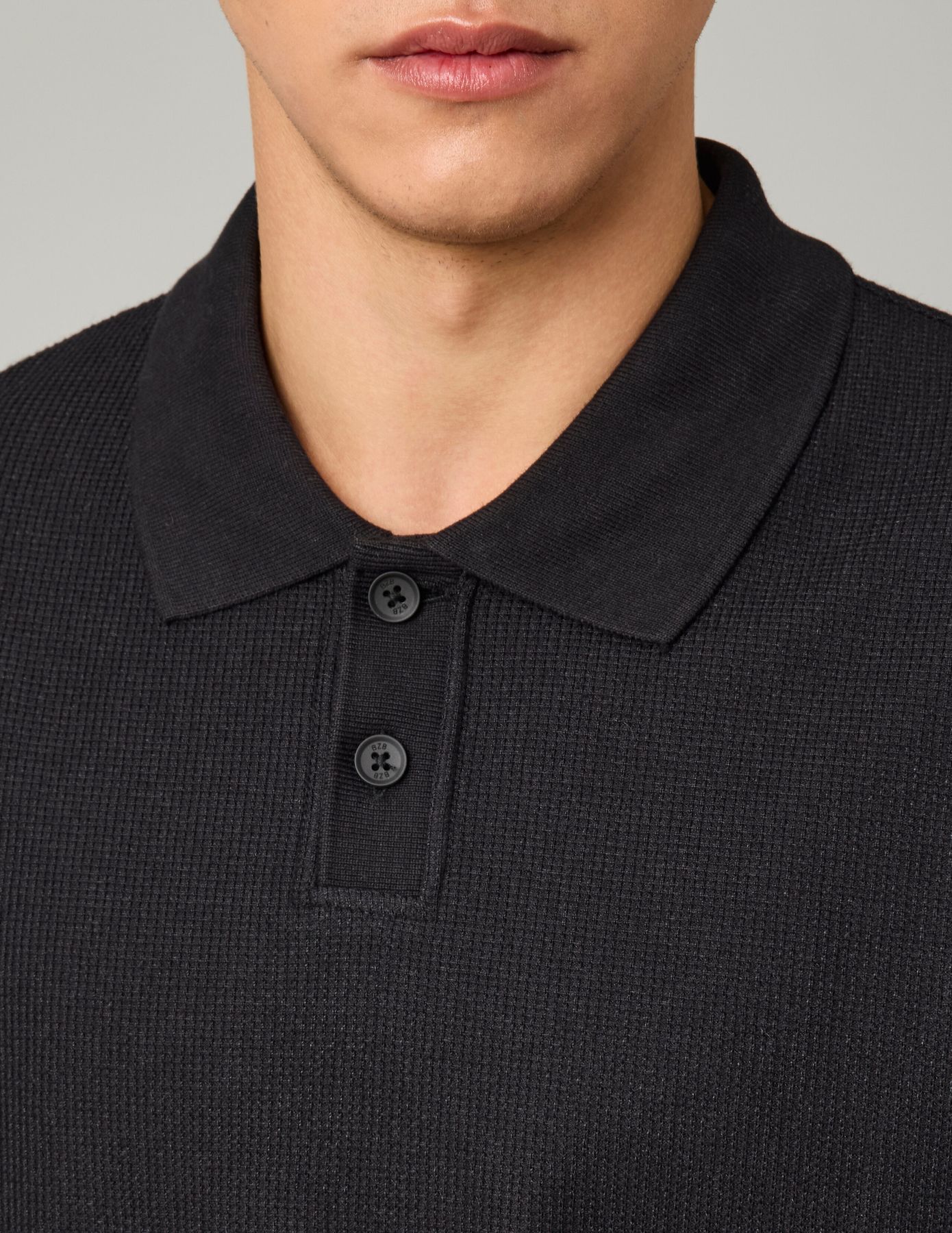 Polo maille gauffrée