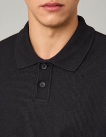 Polo maille gauffrée