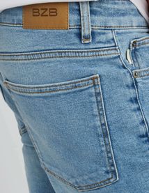 Jean straight triple stone
