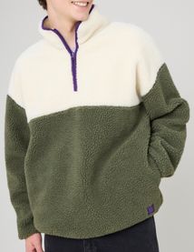 Sweat en sherpa colorblock