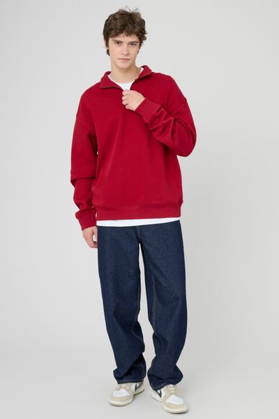 Sweat col montant avec broderie