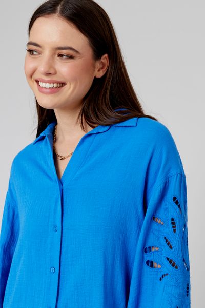 Chemise en gaze de coton unie