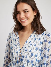 Blouse en voile imprimée