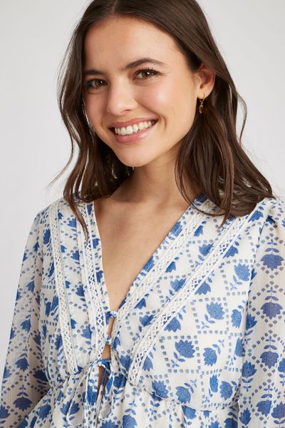 Blouse en voile imprimée