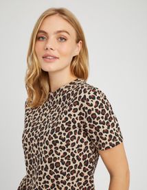 T-shirt imprim&eacute; l&eacute;opard