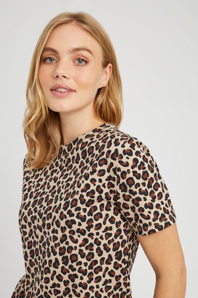 T-shirt imprim&eacute; l&eacute;opard