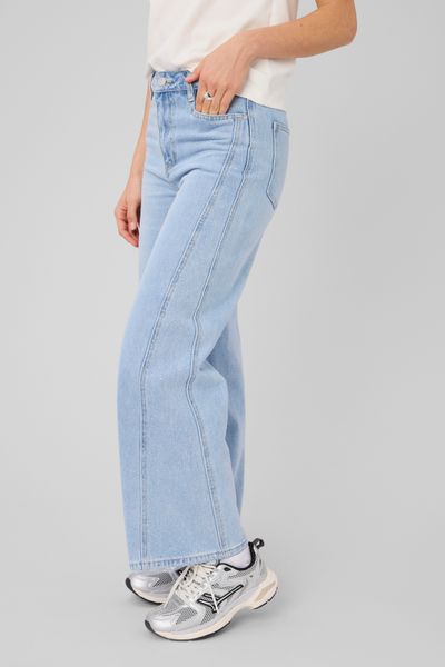 Jean wide leg &agrave; strass