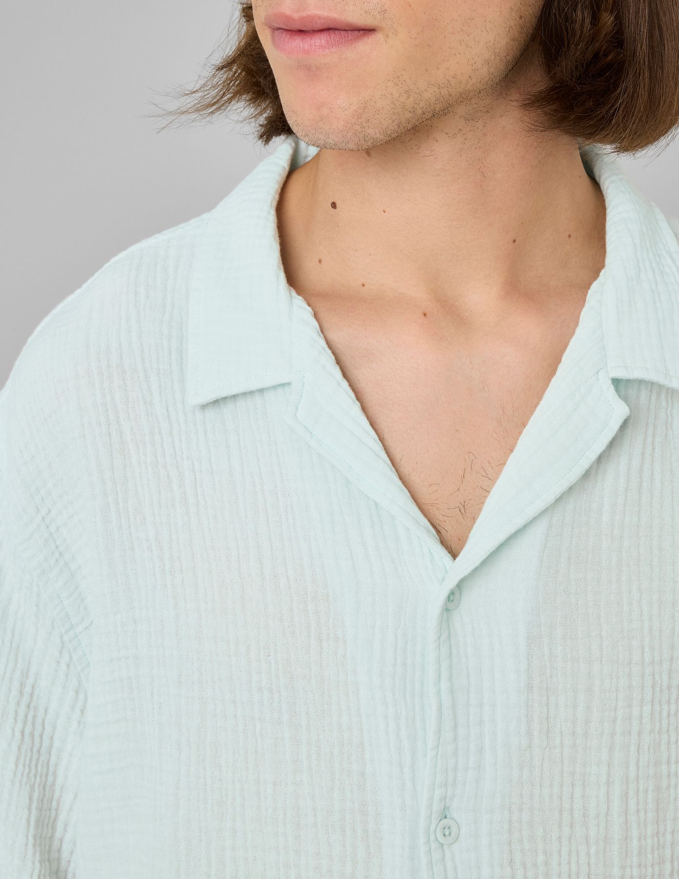 Chemise manches courtes gaze de coton