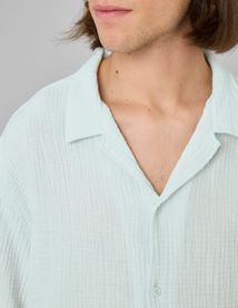 Chemise manches courtes gaze de coton