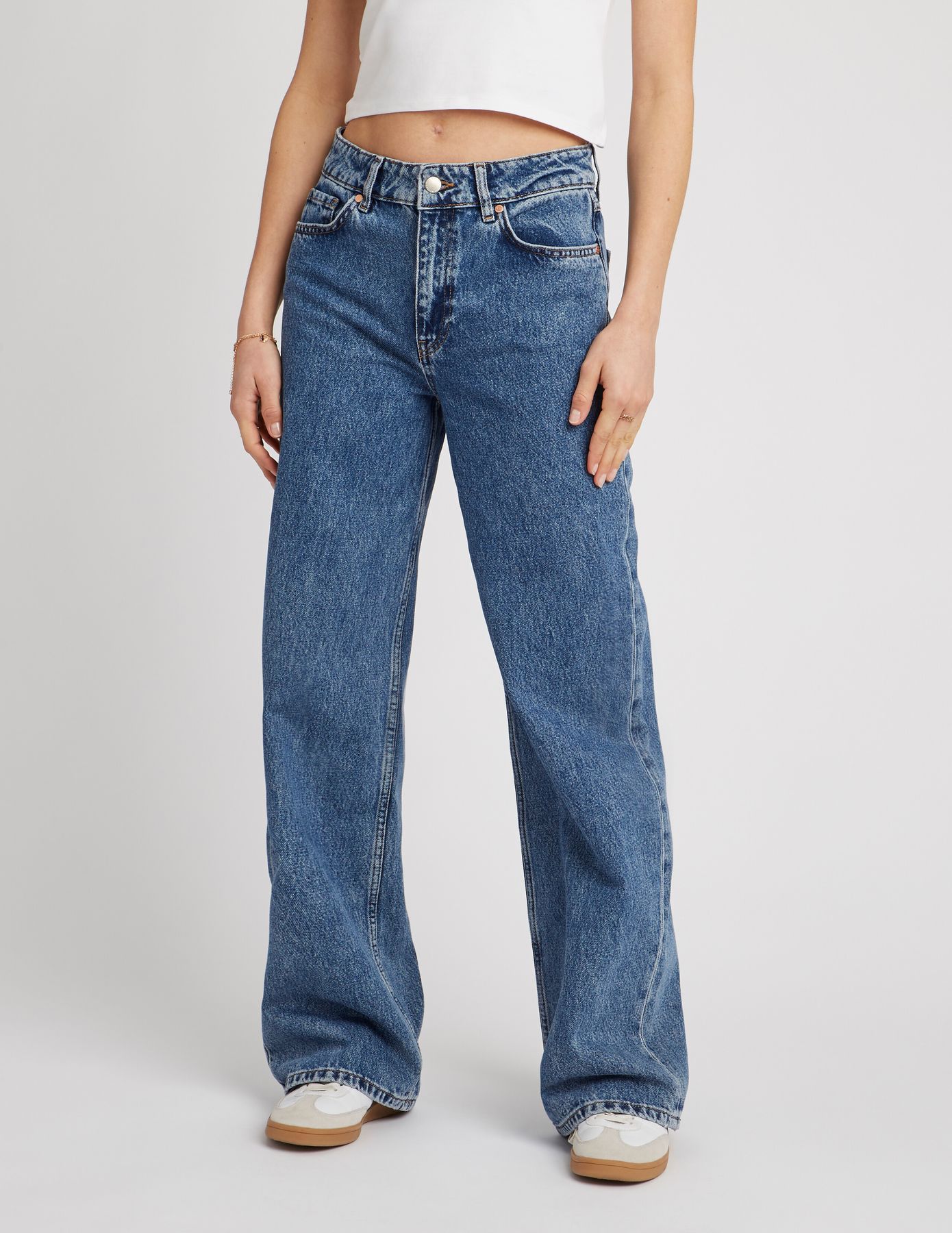 Jean wide leg taille standard