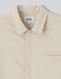 Chemise zipp&eacute;e manches courtes