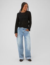 Top dentelle flock