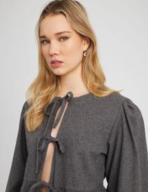 Chemise en flanelle à noeuds