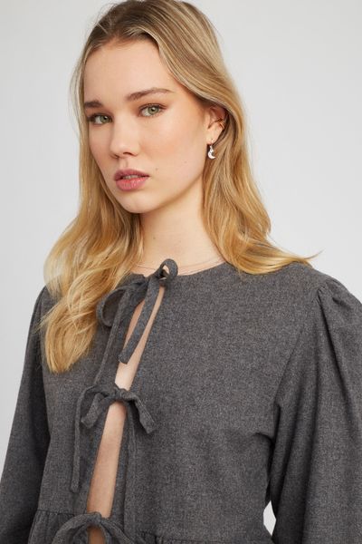 Chemise en flanelle à noeuds