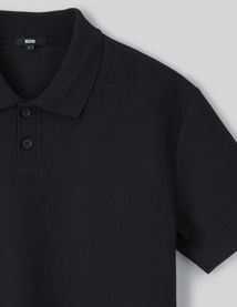 Polo maille gauffrée