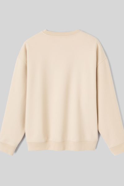 Sweat col rond broderie poitrine