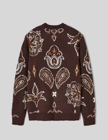 Pull jacquard fleurs