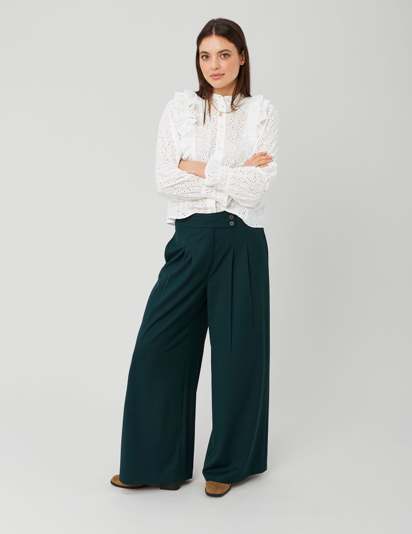 Pantalon fluide &agrave; pince