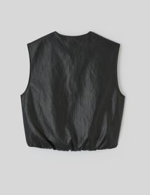 Gilet sans manches en tissu enduit