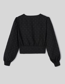 Blouse jacquard pailletée
