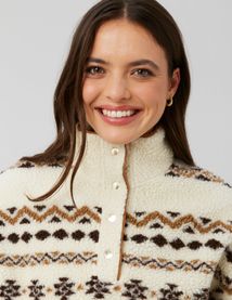 Sweat sherpa imprimé