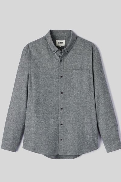 Chemise droite flanelle unie
