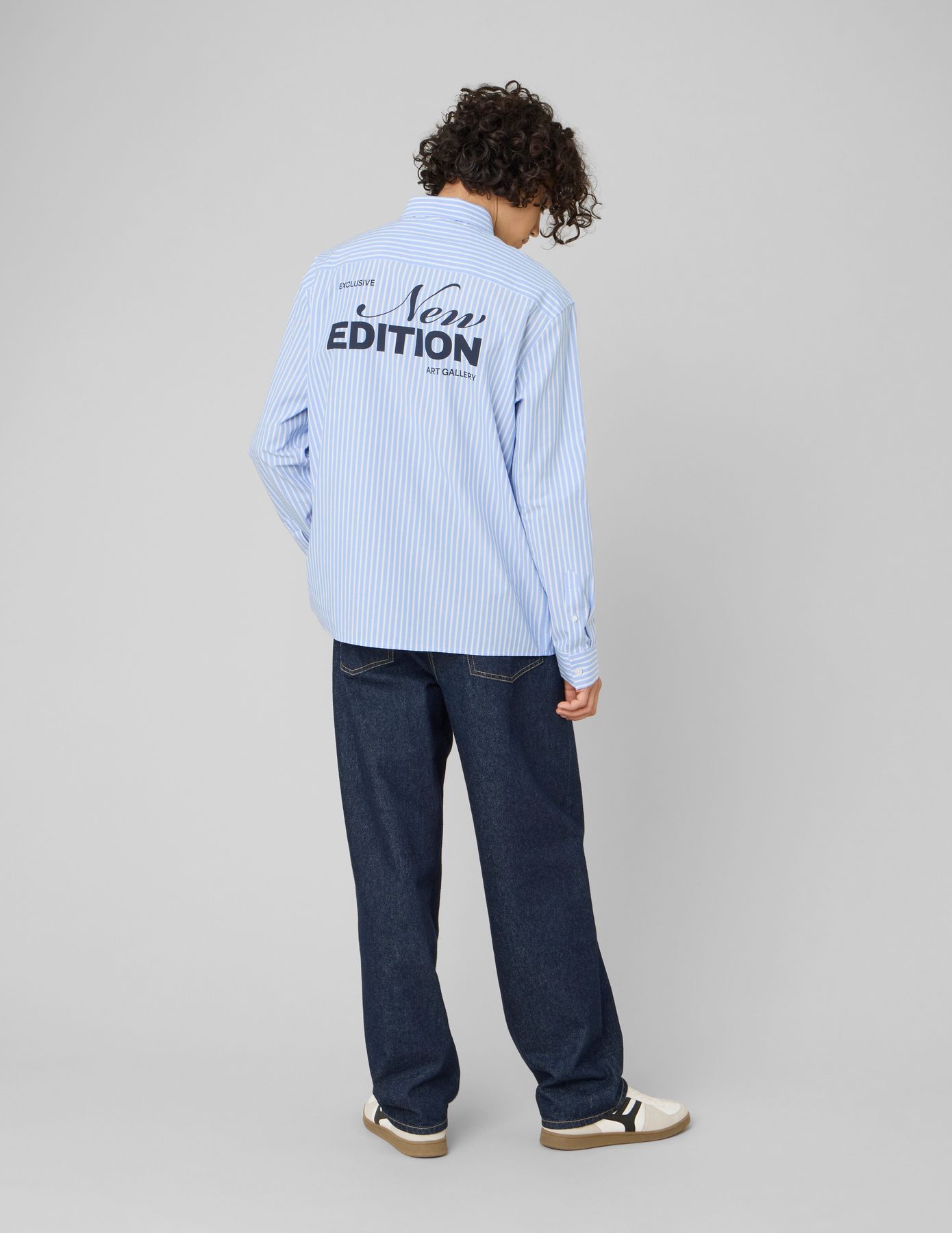 Chemise ray&eacute;e imprim&eacute;e dos