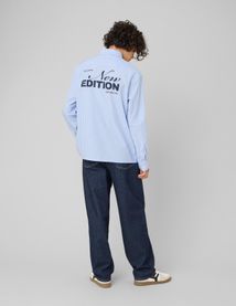 Chemise ray&eacute;e imprim&eacute;e dos