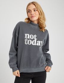 Sweat col montant pailleté